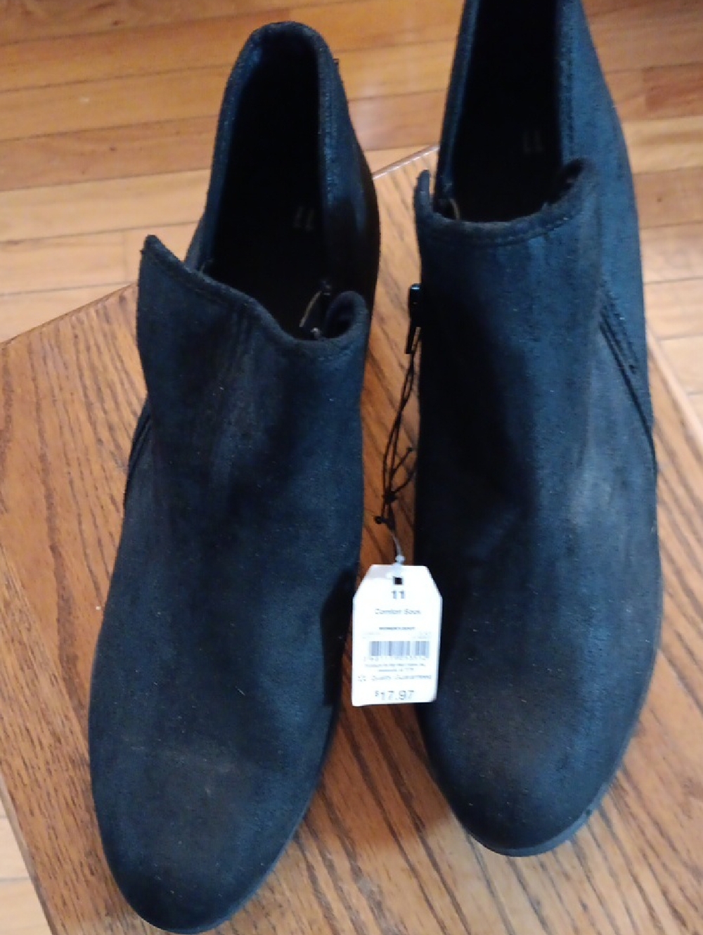 Black Suede Ankle Booties